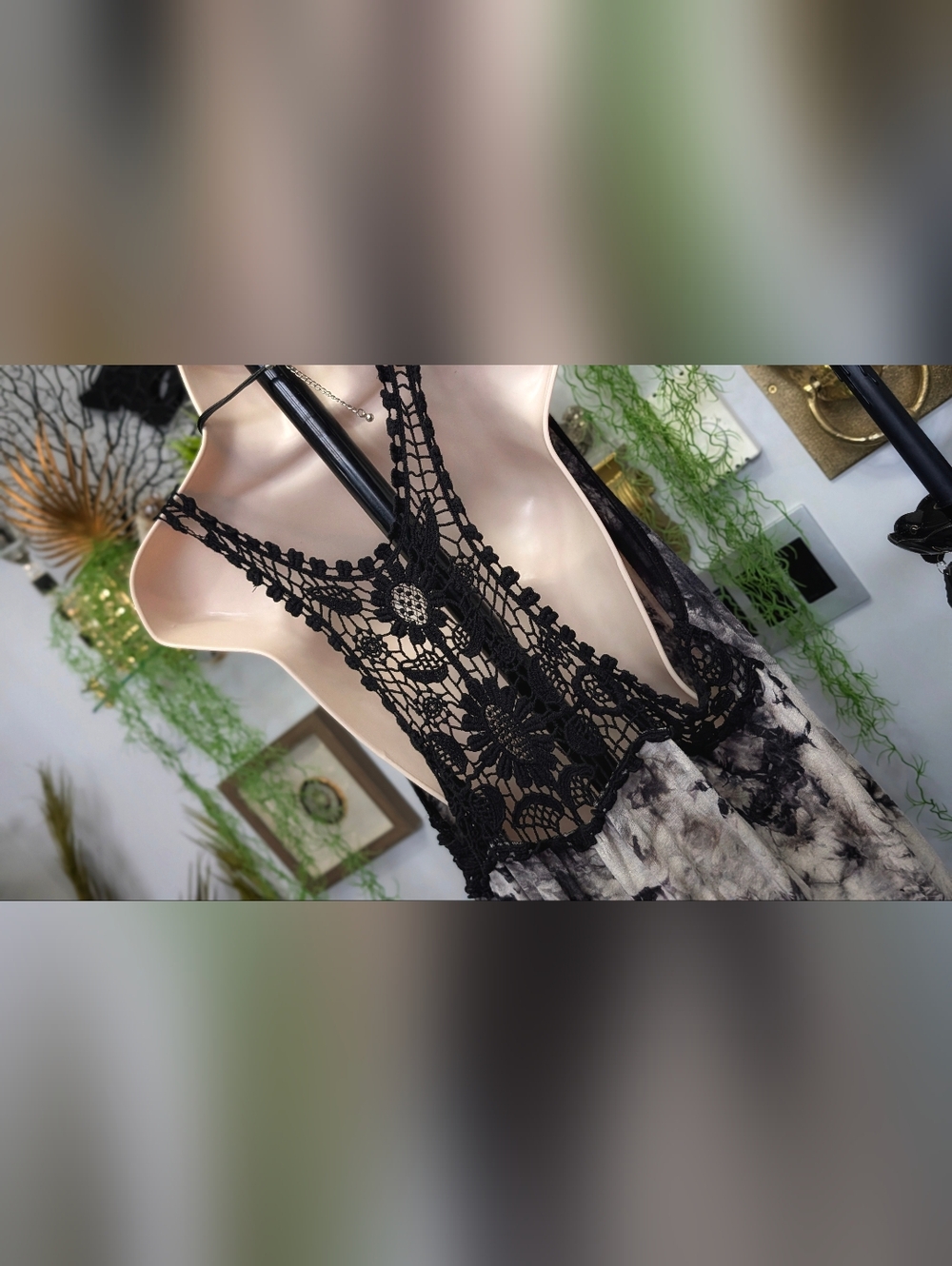 Monteau Los Angeles Lace & Tie Dye Maxi Dress 3XL